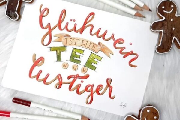 Weihnachtskarten lettern - 1 Erwachsener